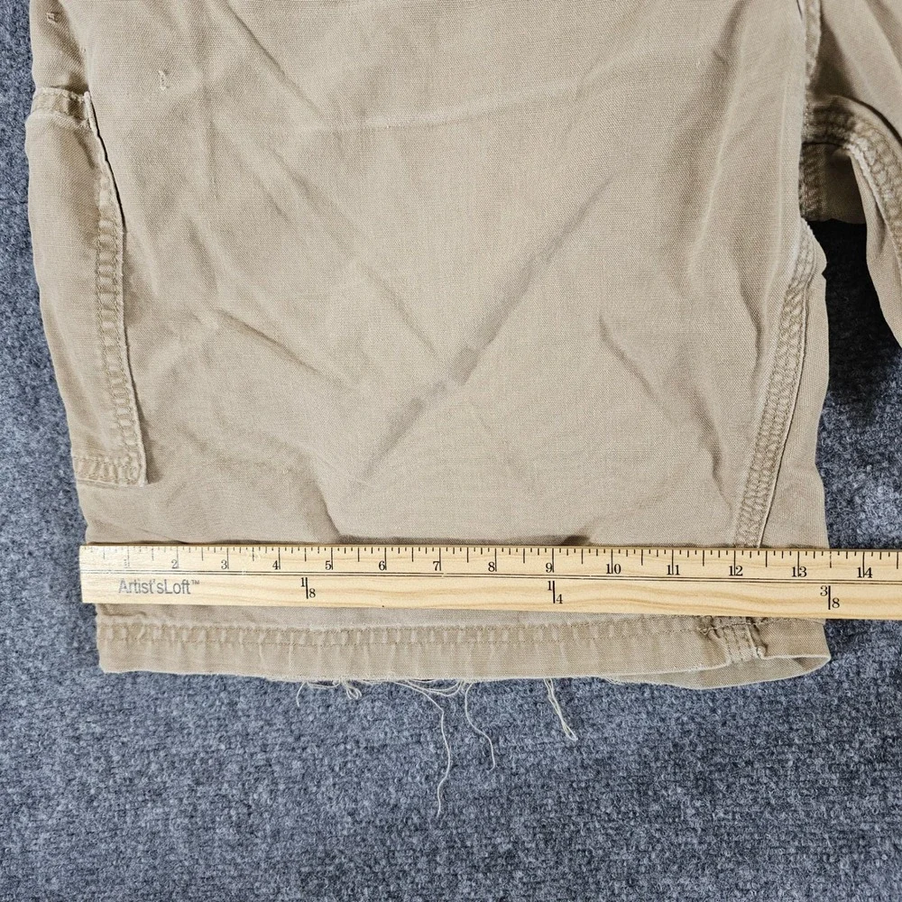 Carhartt Mens B147 DKH Original Fit Work Carpenter Shorts Tag Size 44 Beige Flaw